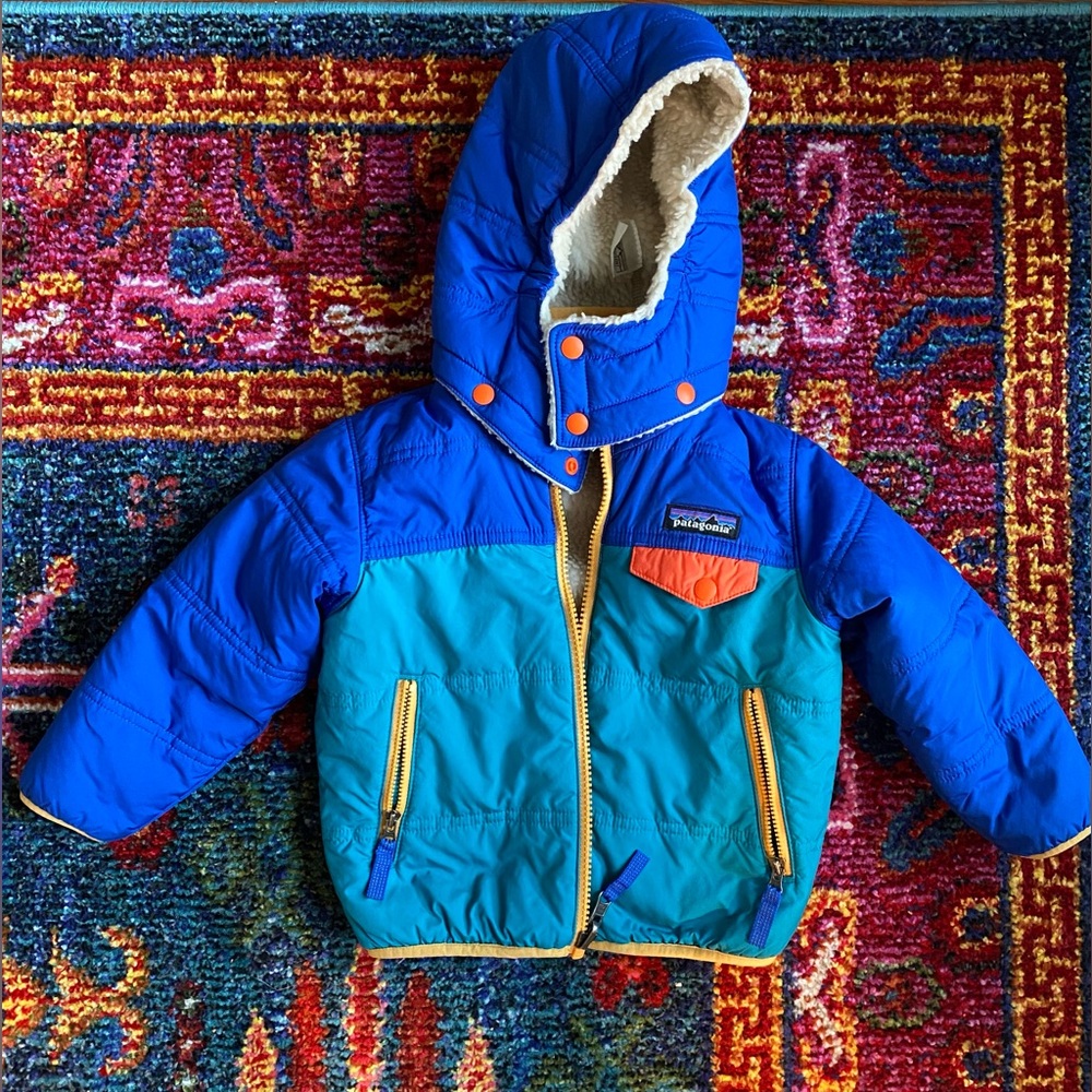 Patagonia Baby Reversible Tribbles Hoody - Belay Blue